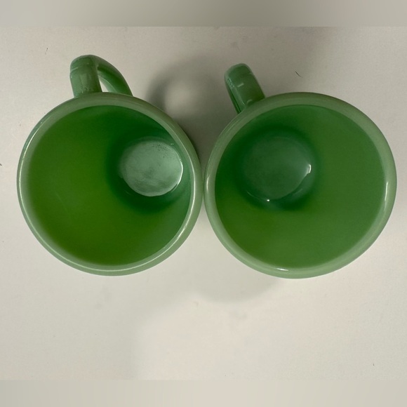 Vintage Fire King Jadeite D-Handle Coffee Mugs 2 Pieces - Picture 4 of 11